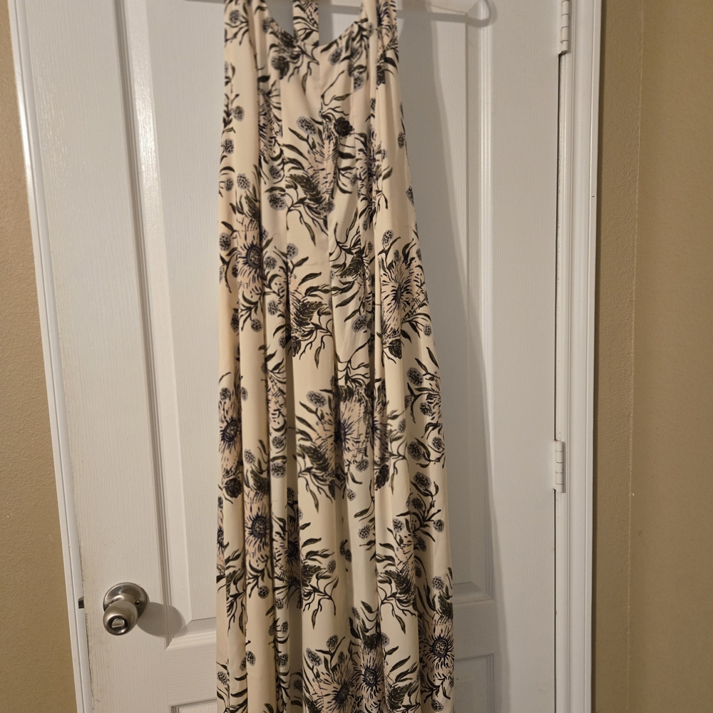 Madewell Cream Halter Maxi Sundress